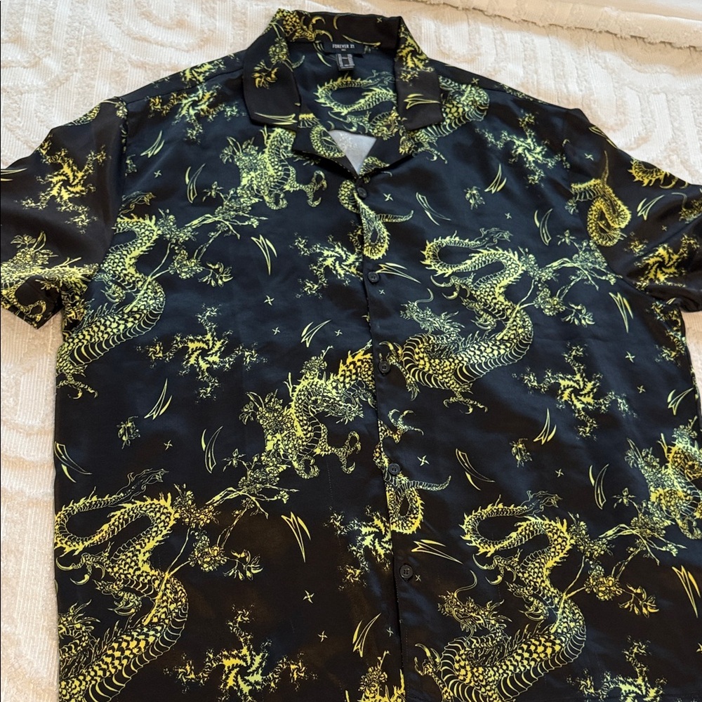 forever 21 satin button down tshirts